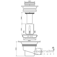 Сифон для душевого поддона McAlpine TSG1T6SS-50P хром