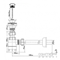 Сифон для раковины McAlpine HC1L хром 00000003758