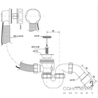 Сифон для ванны/глубокого душевого поддона McAlpine HC31M-N2 хром