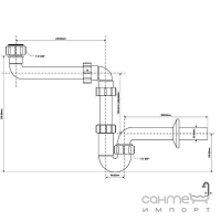 Сифон для раковины McAlpine HC4PF-32SPS