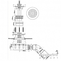 Сифон для душового піддону McAlpine MP2730L3H-SL хром