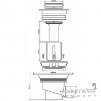 Точечный душевой трап McAlpine TSG1Т6SS-50P решетка хром