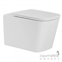 Безободковый подвесной унитаз с сидением slim soft-close Qtap Tern Ultra QT17332303AW Quiet белый