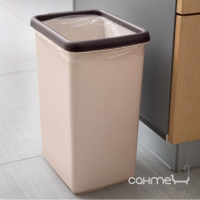 Прямокутна урна для сміття 12 л MVM BIN-02 12L Beige бежева