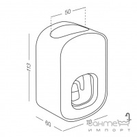 Підвісний диспенсер для зубної пасти MVM BP-24 White/Back чорно/білий