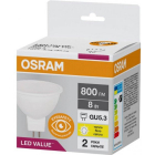 Лампа светодиодная Osram LED MR16 75 8W/830 800Lm 230V GU5.3