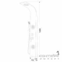 Гидромассажная панель Mexen Gros Chrome MEX-7619-03-00 хром