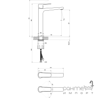 Смеситель для раковины высокий Ravak Life X070472 хром