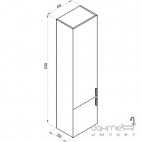 Подвесной пенал Ravak Clear II 40 L X000001649 белый глянец, левый