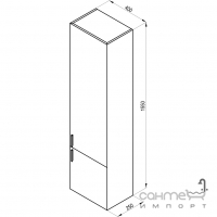 Подвесной пенал Ravak Clear II 40 R X000001644 белый глянец, правый