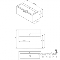 Подвесная тумба под раковину Ravak Clear II 80 X000001642 белый глянець