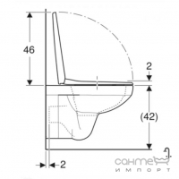 Безободковый подвесной унитаз с сидением softclose Geberit Selnova Square 501.961.00.1 белый