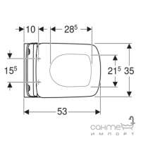 Безободковый подвесной унитаз с сидением softclose Geberit Selnova Square 501.961.00.1 белый