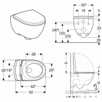 Безободковий підвісний унітаз із сидінням softclose Geberit Modo 502.939.00.1 білий