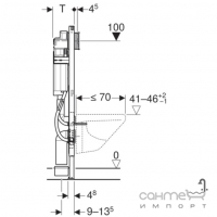 Инсталляция для подвесного унитаза для маломобильных особ Geberit Duofix Sigma 111.350.00.5