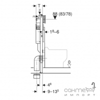 Инсталляция для детского напольного унитаза Geberit Duofix Sigma 12 Bambini 111.922.00.5