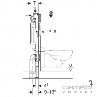 Инсталляция для детского подвесного унитаза Geberit Duofix Sigma 12 Bambini 111.923.00.5