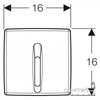Электронный смыв для писсуара Geberit 115.817.46.5 сатин, питание от сети