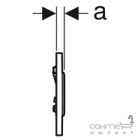 Пневматическая клавиша смыва для писсуара Geberit Type 10 116.015.SN.1 матовая сталь