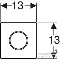 Пневматическая клавиша смыва для писсуара Geberit Type 10 116.015.SN.1 матовая сталь