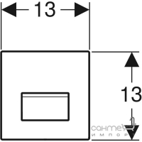 Пневматическая клавиша смыва для писсуара Geberit Type 50 116.016.SD.5 дымчато-серое зеркальное стекло