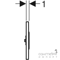 Электронный смыв для писсуара Geberit Type 10 116.035.SN.1 матовая сталь, питание от батарей