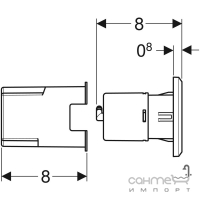 Пневматическая панель смыва Geberit 116.051.KV.1 черная/сатин