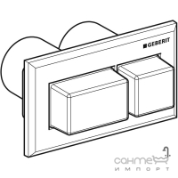 Пневматическая панель смыва Geberit 116.052.21.1 хром