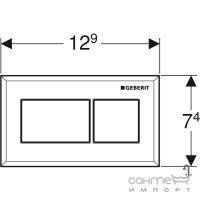 Пневматическая панель смыва Geberit Sigma 8 116.053.GH.1 сатин