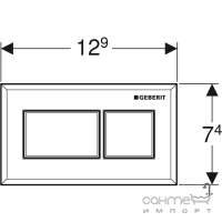 Пневматична панель змиву Geberit Sigma 8 116.054.21.1 хром