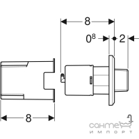 Пневматическая панель смыва Geberit Sigma 8 116.054.21.1 хром