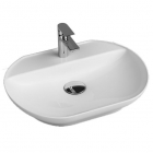 Овальная раковина на столешницу Quarter Bath Round Line 42х55 70SM23055 белая