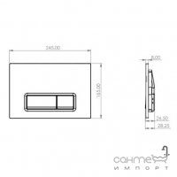 Панель смыва Quarter Bath GKP4106 матовая черная