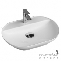 Кругла раковина на стільницю Quarter Bath Round Line 42х55 70SM23055 біла