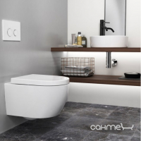 Безободковый подвесной унитаз с сидением Quarter Bath Deep 70DE03054.00.1.3.01 30SCD.01.02.03. белый