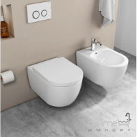 Безободковый подвесной унитаз с сидением Quarter Bath Deep 70DE03054.00.1.3.01 30SCD.01.02.03. белый