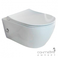 Безободковый подвесной унитаз с биде Quarter Bath Deep 70DE03054.00.4.3.02 30SCD.03.02..WG белый