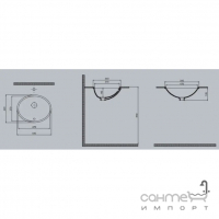 Овальна раковина під стільницю Quarter Bath Single 54x44 70SP25054.00.2.3.01 біла