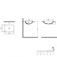 Прямокутна раковина під стільницю Quarter Bath Single 53х39 70SP25053.00.2.3.01 біла