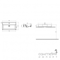 Підвісна раковина Quarter Bath Cross Line 80x45 70CL23080.00.1.3.01 біла