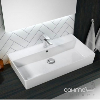 Подвесная раковина Quarter Bath Cross Line 80x45 70CL23080.00.1.3.01 белая