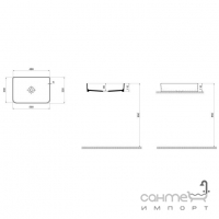 Прямоугольная раковина на столешницу Quarter Bath Rapid Line 50x35 70RL23050.00.2.3.01 белая