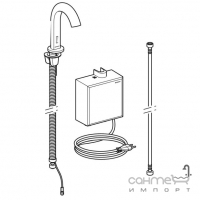 Сенсорный кран для раковины Geberit Piave 116.161.14.1 матовый черный, питание от сети