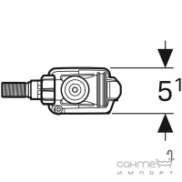 Впускной клапан 3/8 1/2 Geberit 136.742.00.3 боковой подвод