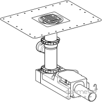 Точковий душовий трап Geberit 154.059.00.1 решітка нержавіюча сталь