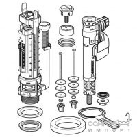 Комплект сливного механизма для унитаза Geberit 290-360 283.311.21.2 хром