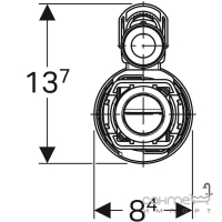 Комплект сливного механизма для унитаза Geberit 290-380 283.313.21.2 хром