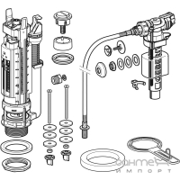 Комплект сливного механизма для унитаза Geberit 290-380 283.313.21.2 хром