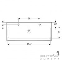 Двойная мебельная раковина Geberit iCon 124020000 белая