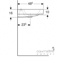 Двойная мебельная раковина Geberit iCon 124020000 белая